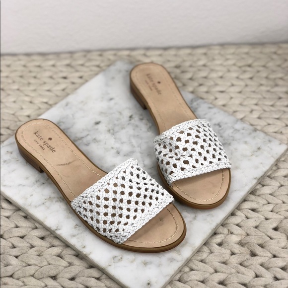 kate spade Shoes - Kate Spade Berlin Woven Slides Flat Sandals
